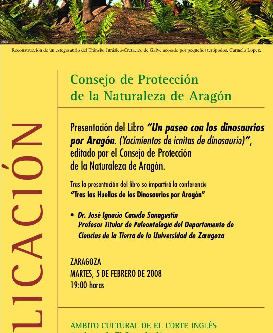 Presentación de libro y conferencia sobre las Icnitas de dinosaurios de Aragón