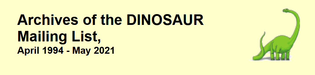 Aragosaurus recomienda: Dinosaur Mailing List