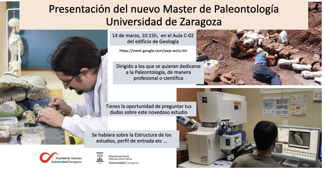 Llega el máster de Paleontología a la Universidad de Zaragoza